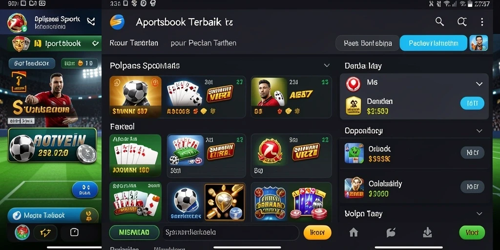 Tampilan menarik dari aplikasi Sportsbook 2757 dengan fitur taruhan langsung.