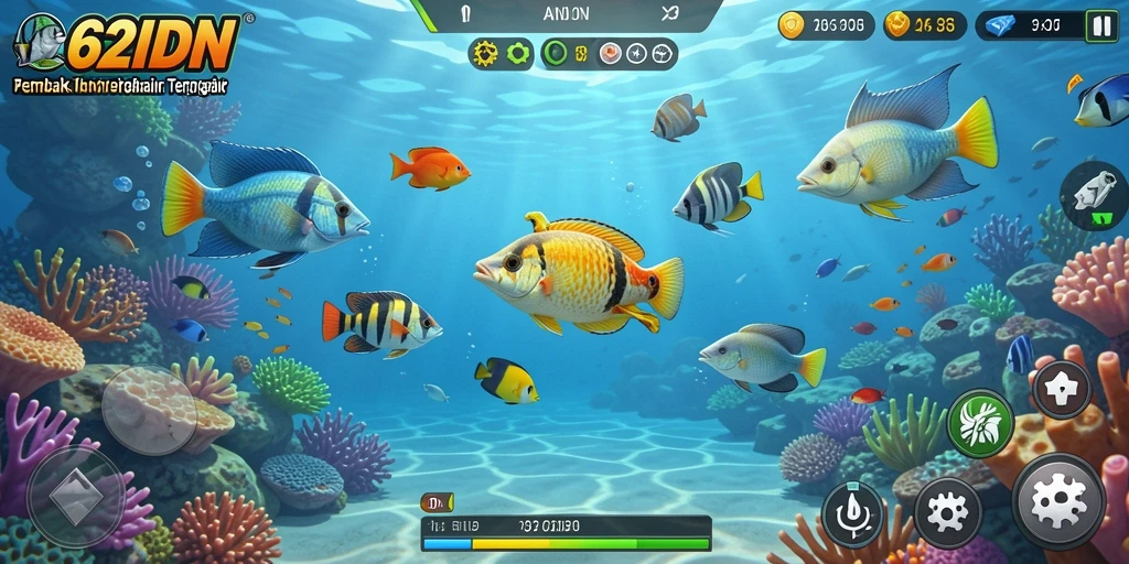 Screenshot gameplay Tembak Ikan di 62IDN yang seru dan menantang.