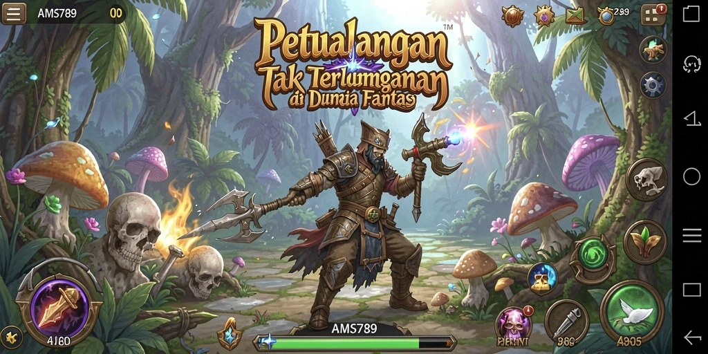 Screenshot gameplay yang menampilkan petualangan seru di AMS789.