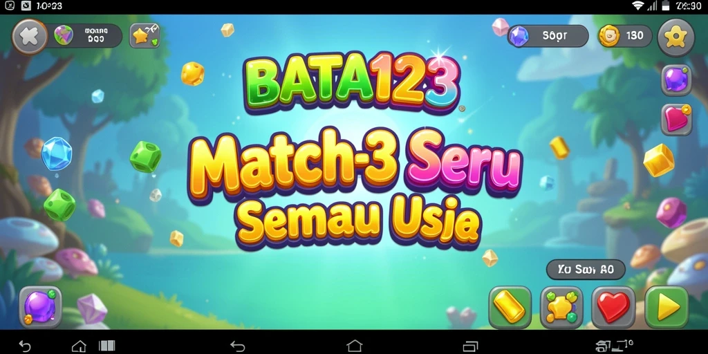 Tampilan gameplay BATA123 dengan objek berwarna-warni yang menarik.