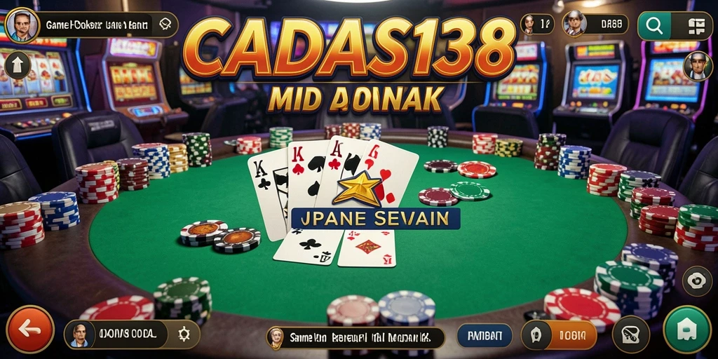 Screenshot utama CADAS138 menampilkan pemain yang sedang bertaruh di meja Poker.