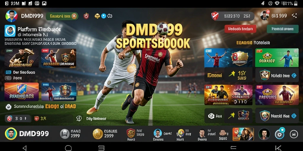 Screenshot DMD999 menampilkan antarmuka sportsbook yang menarik dan mudah digunakan.