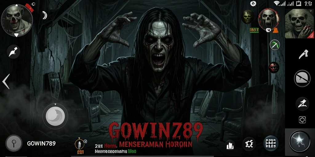 GOWIN789 menampilkan gameplay horror yang menyeramkan dan mencekam.