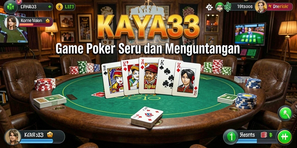 Tampilan gameplay Poker yang mengasyikkan di KAYA33.