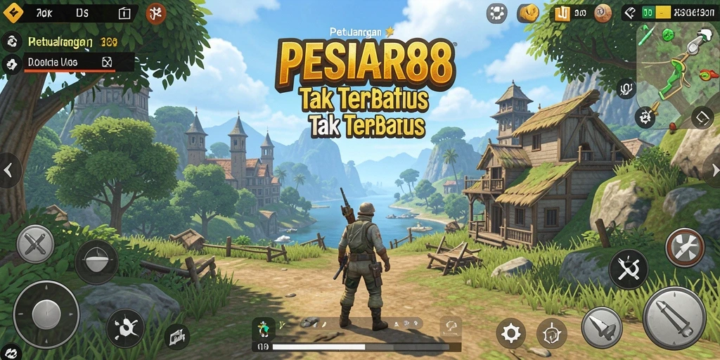 Tampilan gameplay menakjubkan dari PESIAR88 di dunia terbuka.