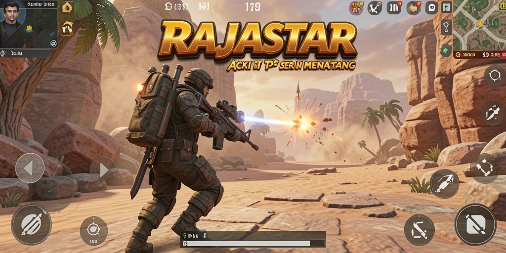 Tampilan gameplay RAJASTAR yang seru dan mendebarkan.