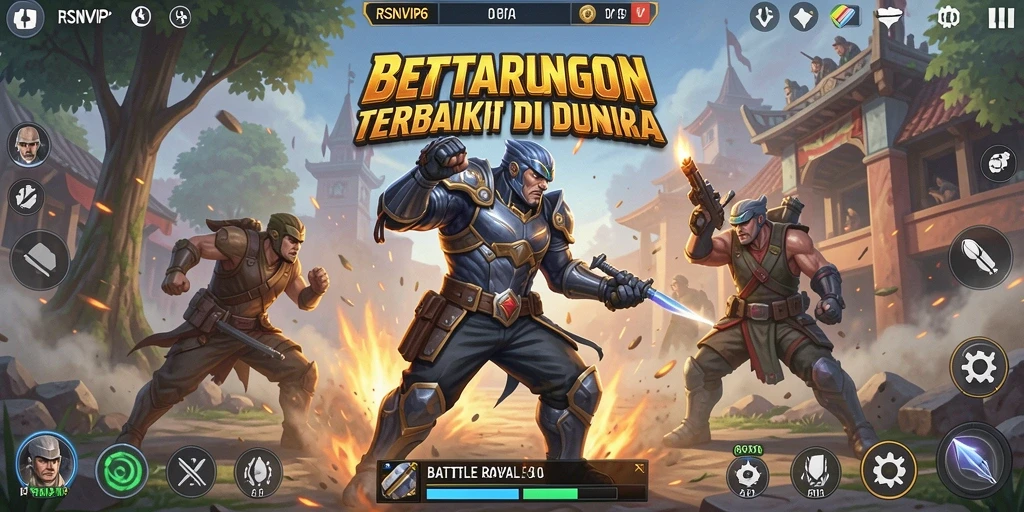 Gameplay seru dan strategis di RSNVIP6 saat bertempur.