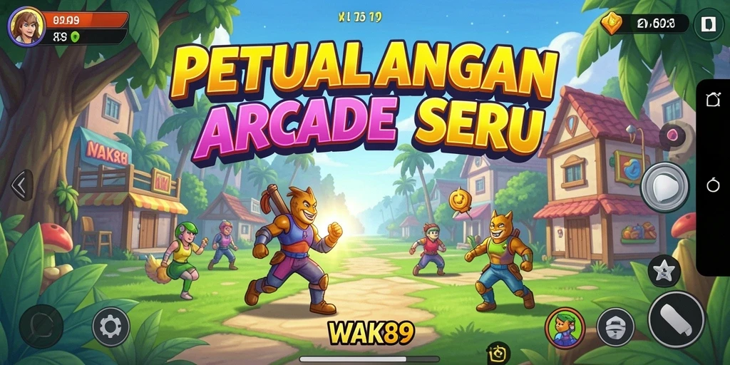 Screenshot gameplay WAK89 yang menampilkan aksi seru dalam permainan Arcade.