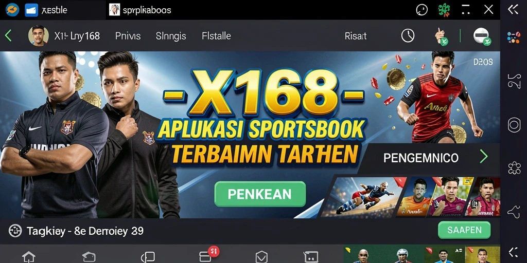 Tampilan screenshot dari gameplay Sportsbook X168 yang menarik.